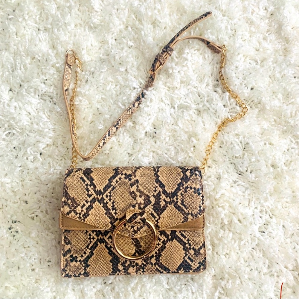 Snake Print Crossbody Bag